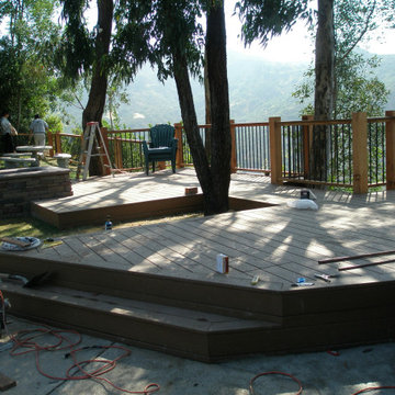 Backyard Deck & BBQ project in progress