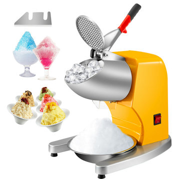 VEVOR Ice Shaver Machine Snow Cone Maker 210LBS Electric Ice Crusher 300W Yellow