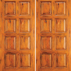 Exterior Double Door, Knotty Alder 8-Panel, Southwest Home - Front Doors
