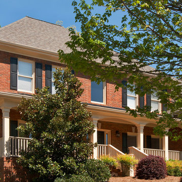 Traditional full Southern front porch