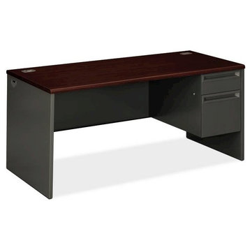 HON 38000 Series Right Pedestal Desk, 1 Box/1 File Drawer