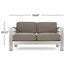 GDF Studio 4-Piece Sonora Outdoor Aluminum Loveseat with Cushions Set
