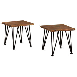 Industrial Outdoor Side Tables by GDFStudio