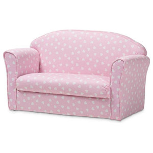 Newco Kids 39062 Comfy Sofa Pink Dots Contemporary Sofas 2 Seater Sofa In Pink