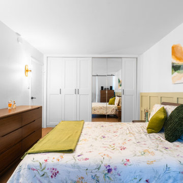 Hollyburn Master Bedroom – Integrated Closet Wall & Architectural Panel Feature