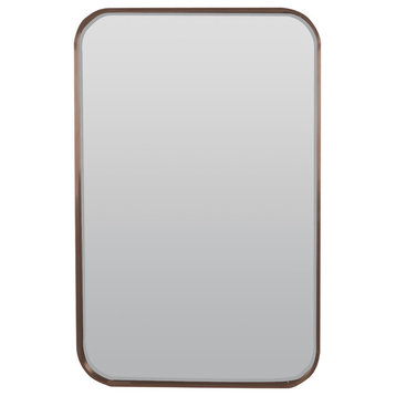 Curve Decorative Mirror, Polished Chrome, 20"x30"