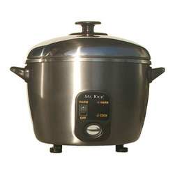 SPT - SPT 3-cups Stainless Steel Rice Cooker / Steamer - Rice Cookers And Food Steamers