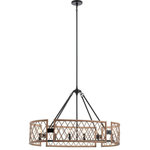 Kichler Lighting - Kichler Lighting Oana - Six Light Oval Chandelier, Palm Finish - Whether you lived through the 1970s or you are insOana Six Light Oval  Palm *UL Approved: YES Energy Star Qualified: YES ADA Certified: n/a  *Number of Lights: Lamp: 6-*Wattage:60w B bulb(s) *Bulb Included:No *Bulb Type:B *Finish Type:Palm