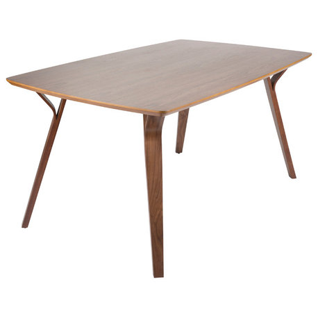 Lumisource Folia Dining Table, Walnut Wood