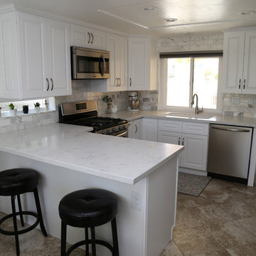 White Quartz on White Cabinets