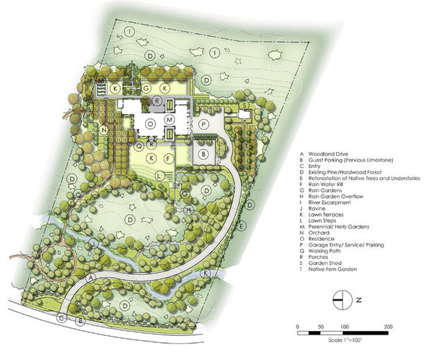Traditional Site And Landscape Plan by CARBO Landscape Architecture