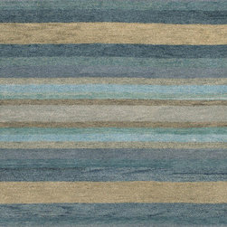 Oasis Caribbean Vista Area Rug in Sky Blue - Area Rugs