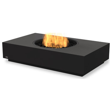 EcoSmart™ Martini 50 Compact Fire Table - Ethanol/Gas Fire Pit, Graphite, Gas Burner (Lp/Ng)