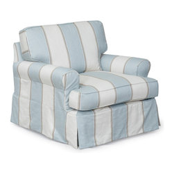 Sunset Trading Horizon Chair - Slip Cover Set Only - Beach House Blue - Slipcovers And Chair Covers