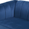 Elegant Classic Living Room Velvet Sofa, Blue
