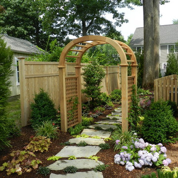 Fireplace, Patio, Seat Wall, Stepping Stones, Privacy Landscaping