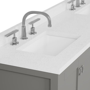 Caroline Avenue 72'' Grey Bathroom Vanity