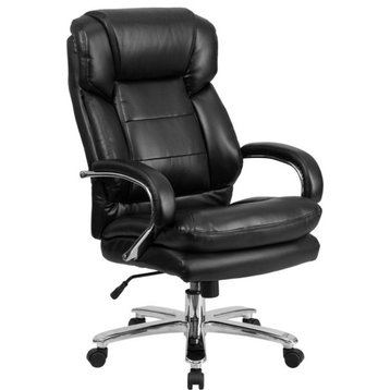 Big and Tall 500 Lb. Capacity Executive Swivel Chair With Loop Arms, Black