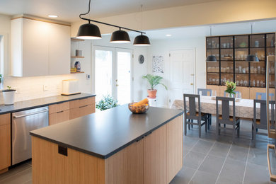 Danish kitchen photo in New York