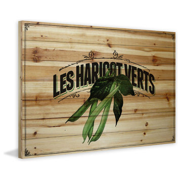 "French Produce Beans" Painting Print on Natural Pine Wood