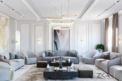 Minimalist living room photo in Other