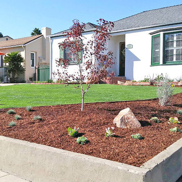Front Yard: Drought-Tolerant Elements--Wide Border w/Mulch