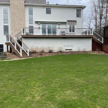 Dark Roast Timbertech Re-deck in Barrington, IL