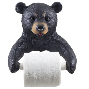 Black Bear Decorative Toilet Paper Holder
