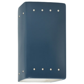 Ambiance ADA Small Rectangle With Perfs Wall Sconce, Open, Midnight Sky, LED