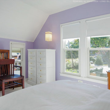 Stylish Bedroom with New White Windows - Renewal by Andersen Shelter Island