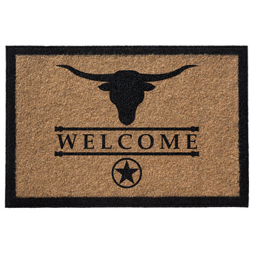 Wesley Welcome' Infinity Custom Doormat, Natural, 3'x5'