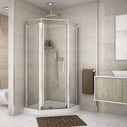 Fleurco Banyo Sevilla Neo 36 Frameless Neo-Angle Pivot Door E36 - Bath Products