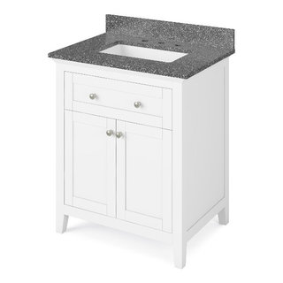 Brescia 30 in. W x 18 in. D x 36 in. H Bath Vanity in Grey with Vanity Top in WH