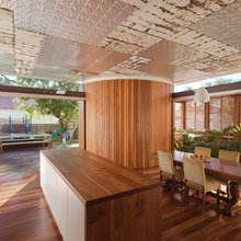 living area and kitchen