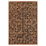 Bareens Designer Rugs - Shabby Chic Ziegler Sharri Black Tan Hand-Knotted Wool Rug - 7'10'' x 9'6'' - Enhance the ambiance of your home with this magnificent Persian-influenced Turkish hand-knotted rug made by skilled artisans capable of creating the most exceptional vegetable dyes and hand-spun wool. This exquisite handmade rug is a one-of-a-kind Peshawar Kafkaz, otherwise identified as Chobi, Chobi Peshawar, Oushak, or Ziegler rug. These handmade rugs are crafted in Pakistan utilizing superior-quality wool imported from Australia, New Zealand, and Korea in two types of weaves: the Persian weave and the Mori weave. This rug is meticulously crafted by hand using the finest natural vegetable dyes extracted from local plants. The artisans use a blend of hand-spun local and fine merino wool, resulting in a rug with a compelling texture, higher lanolin content, and longer staple. The artisans occasionally incorporate natural or artificial silk into the pile to enhance specific motifs. The finished product is an awe-inspiring execution of flawless design and an understated palette that exudes elegance.