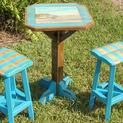 Turtle Cafe Table Set - Indoor Pub And Bistro Tables