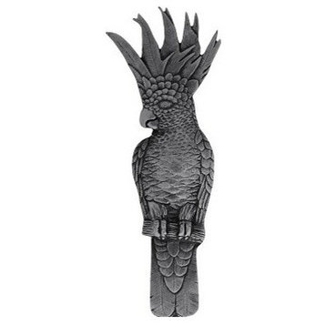 Right Vertical Cockatoo Pull, Brilliant Pewter