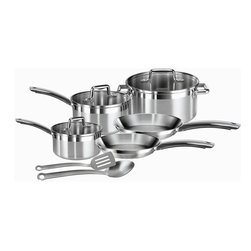 T-Fal Elegance 10-Piece Stainless Steel Cookware Set - Cookware Sets