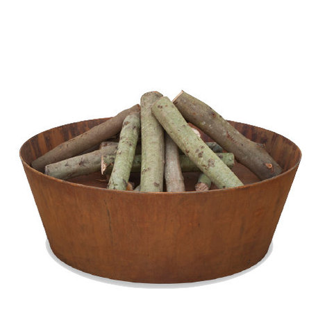 Plodes Cone Fire Pit, Carbon, 30.5", 1/4" Cor-Ten Steel Plate