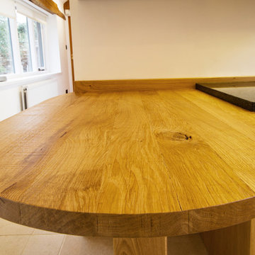 A Guesthouse With A Small Yet Beautiful Oak Kitchen And Cloakroom