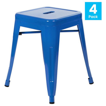 18 Table Height Stool, Stackable Backless Metal Indoor Dining Stool,...