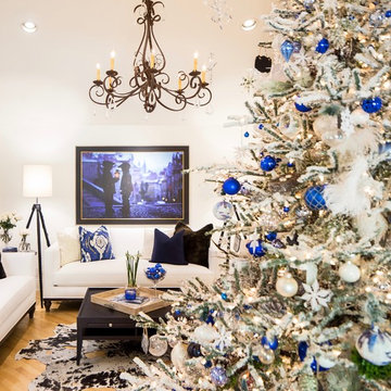 Designers, White and Blue Christmas Tree