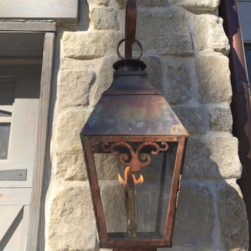 Sheryl's French Style Lantern with Solid Top and Window Scrolls