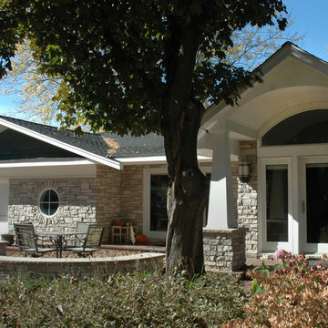 Family Room Addition Featuring Barrel Vaulted Ceilings