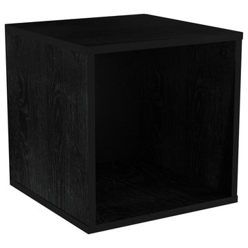 Stackable Cube End Table Contemporary Minimalist Modular Shadowbox Accent Piece