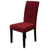 Aprilia Dark Red Upholstered Dining Chairs, Set of 2, Dark Red