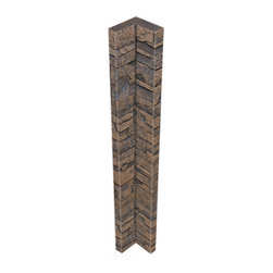 136-CT1-DURANGO STACKED STONE VENEER INSIDE CORNER 48"H X 3 1/2"W X 1 1/4"D - Wall Panels