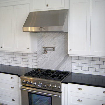 State of the Art White Transitional with Stainless Steel