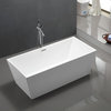 Odessa 67" Freestanding Bathtub, Glossy White