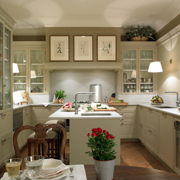 Una cocina de elegancia clásica
